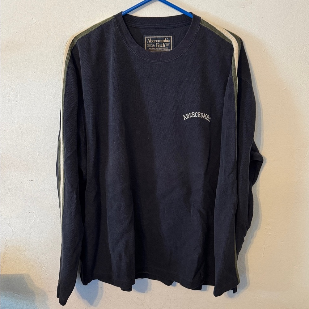 Abercrombie & Fitch Men’s Navy Long Sleeve Sweater Size L Large Excellent Shape